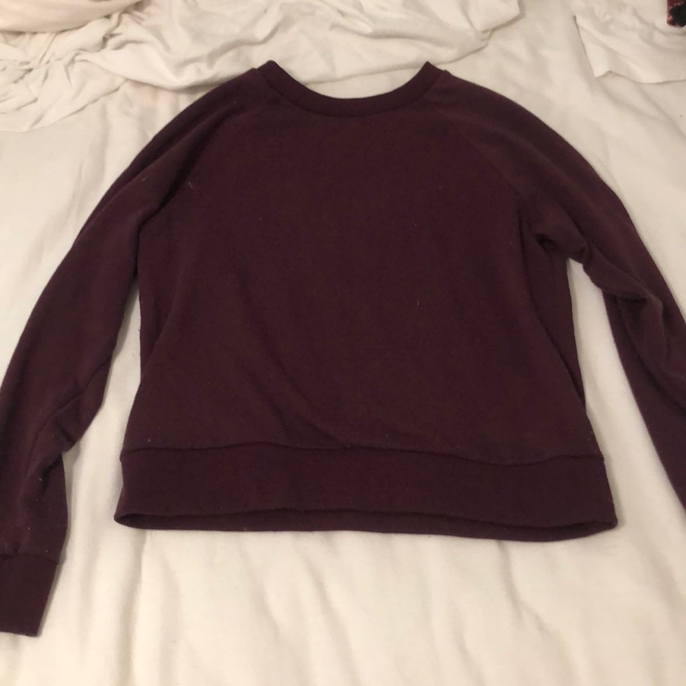 cropped crew neck